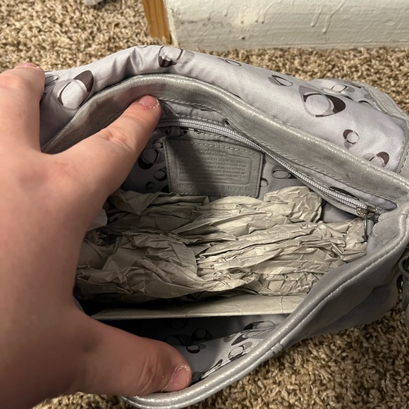 Silver Coach Layla Leather Handbag - Picture 2 of 8